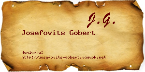 Josefovits Gobert névjegykártya