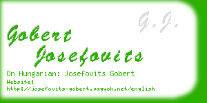 gobert josefovits business card